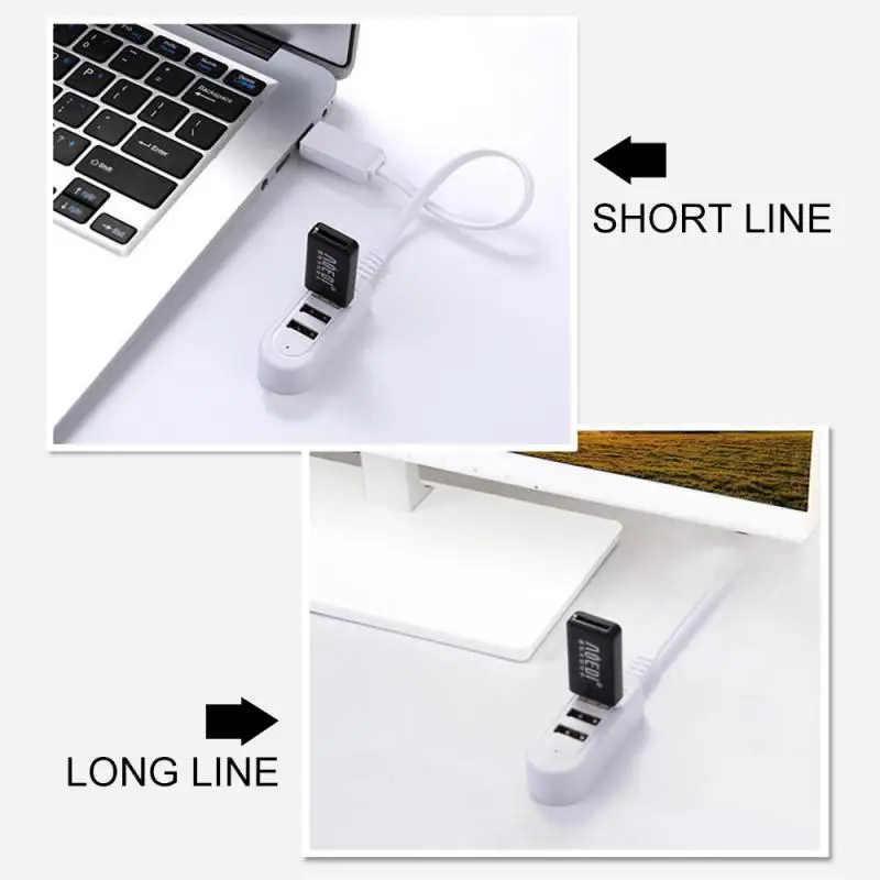 1~10PCS 3 Port Usb Hub Usb 3 Splitter For Data Charging Usb Charger Hub Laptop Pc Computer Accessories Usb Cable Extend Adapter