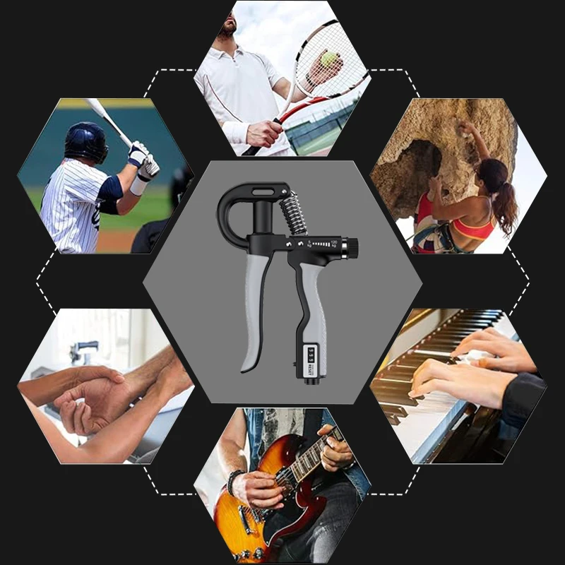 قابل للتعديل قبضة اليد قوة المدرب 5-120 كجم معدات اللياقة البدنية للرجال العضلات الانتعاش الثقيلة إصبع التمارين قابض اليد