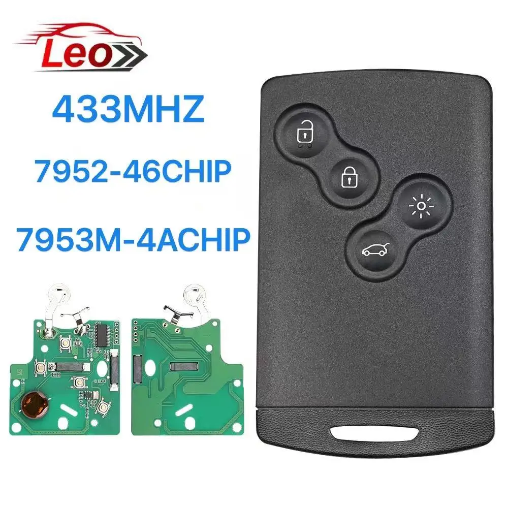 

Leo 433MHZ Are suitable for Renault Megane 3 Coreo car keys, two blades 7952-46CHIP and 7953M-4A CHIP