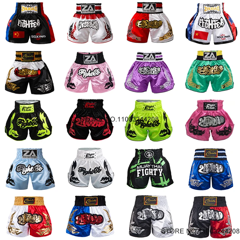 Short Muay Thai Kick Boxing Shorts Men Women Child MMA Combat Athletic Clothes Cage Fighting Grappling Training Kickboxing Pants