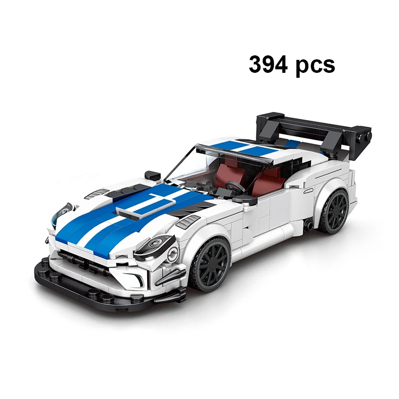 Supercar Américaine — Blanc & Bleu
