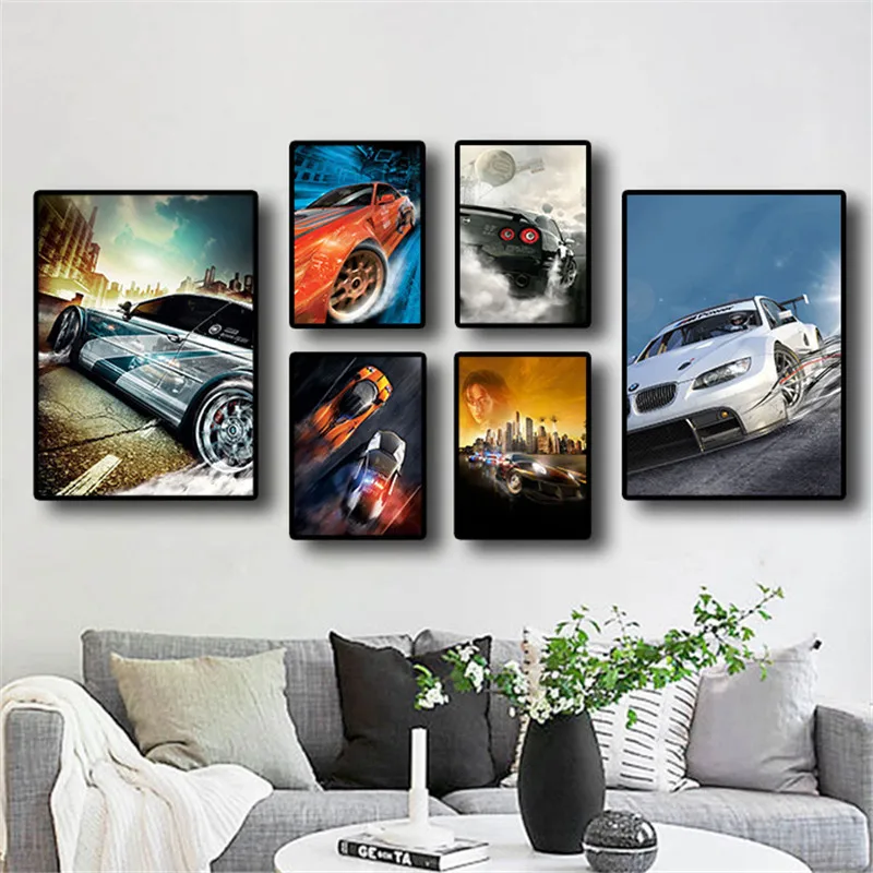 World Famous Racing Car Rally Need For Speed Picture Room Living Sofa Wall Art Home Decor Modern Quality Canvas Painting Poster