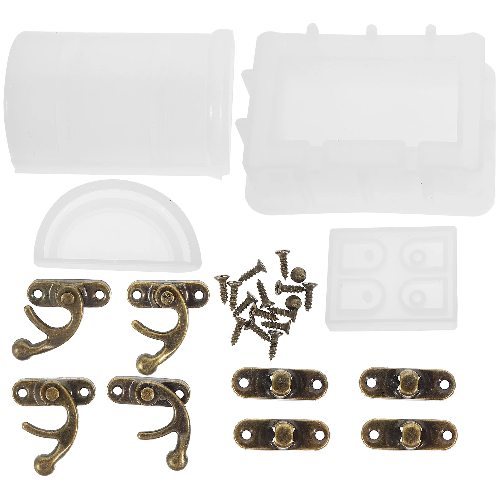 

1Set Treasure Chest Shaped Box Mold Silicone DIY Crafts Epoxy Casting Mold Reusable Flexible Non Stick for Jewelry Candy Holder