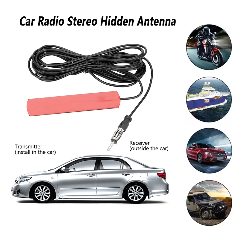 

Автомобильный радиоприемник Стерео Скрытая антенна Stealth FM AM Подходит для автомобиля Грузовик Мотоцикл Лодка Автомобильный радиоприемник Патч-антенна Автомобильный радиоприемник FM-антенна