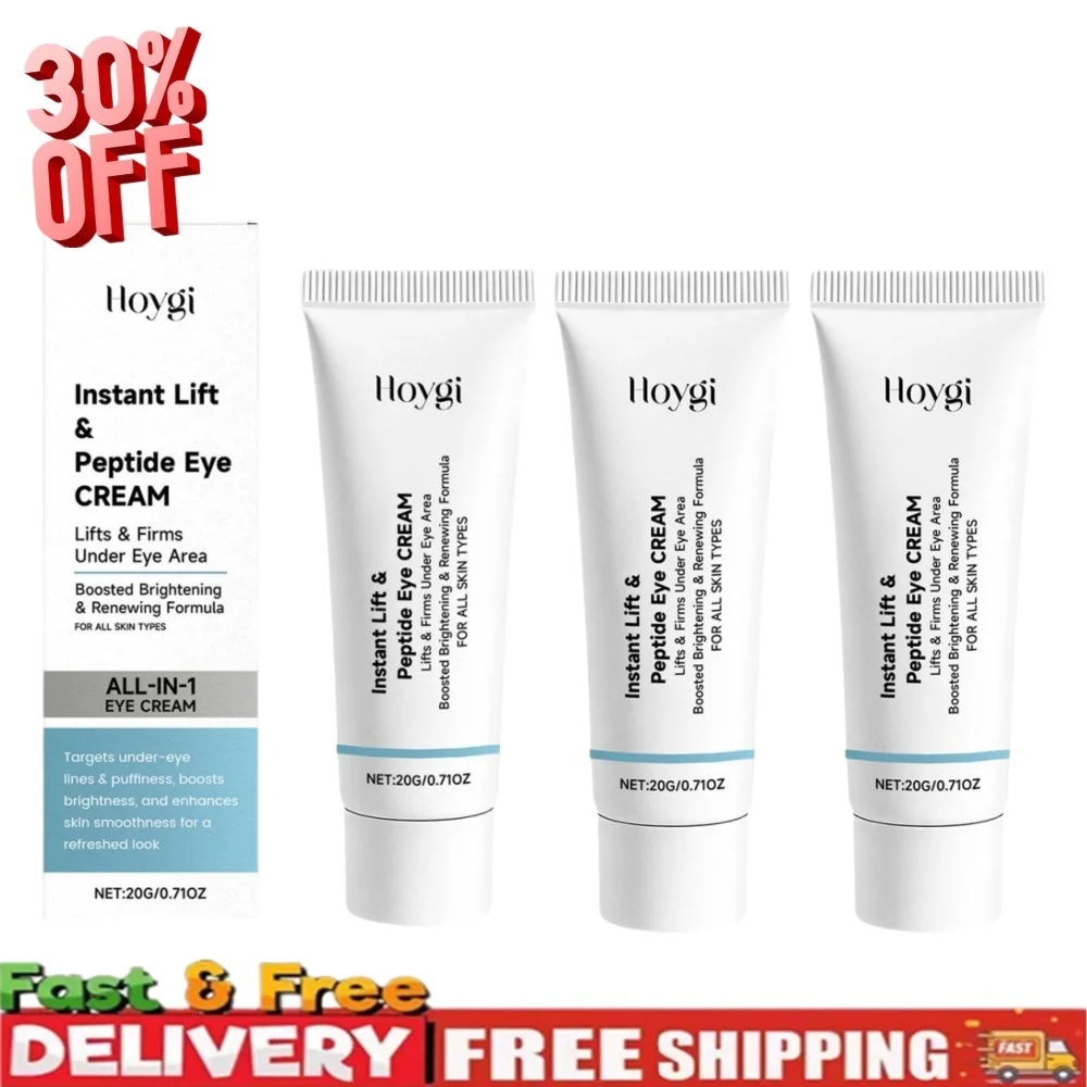 

Hoygi Instant Lift Peptide Eye Cream Firming Brightening Anti-Wrinkle Reduce FineLines Dark Circles Puffiness for All Skin Types