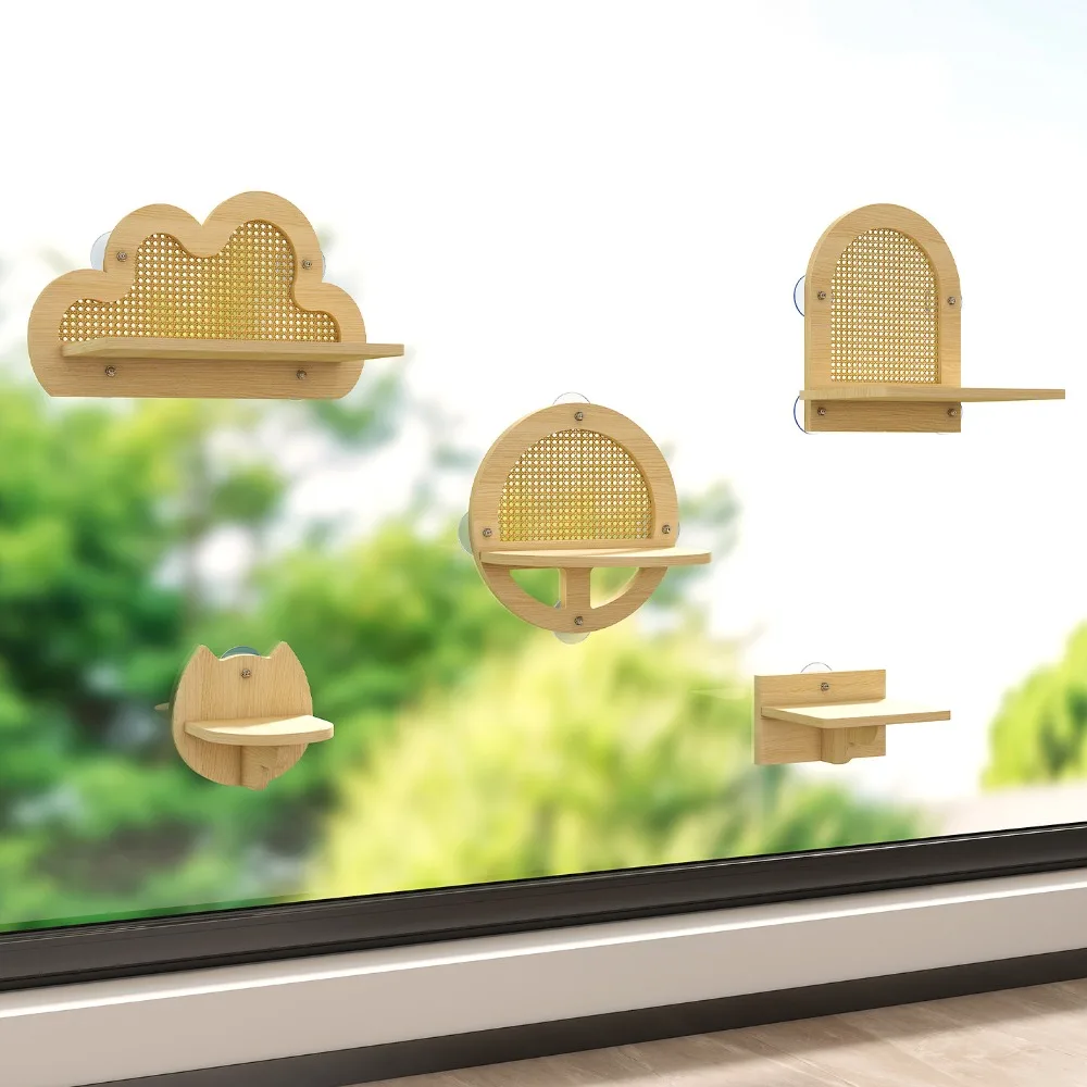 

Suction Cup Cat Climber Bed Hanging Cat Perch Ladder for Glass/Balcony Cat Hammack Strong Load-bearing Capacity Pet Products