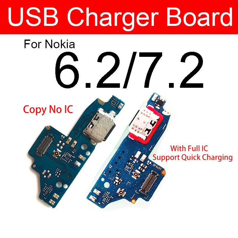 USB Charger Jack Board Module For Nokia 1.3 1.4 2.2 2.3 2.4 3.2 3.4 4.2 5.3 5.4 6.2 7.2 Usb Charging Port Connector Board Parts