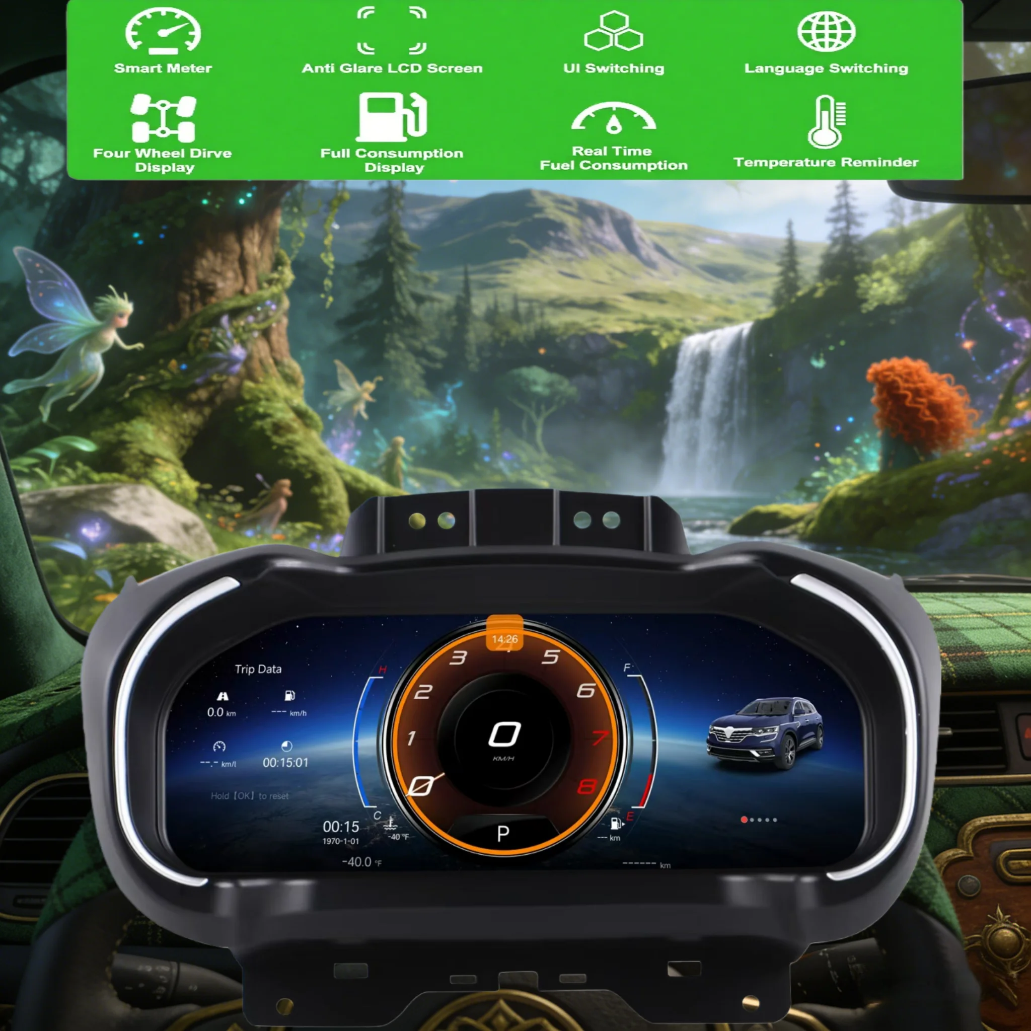 12.3" Carplay Auto Digital Instrument Cluster For Renault Koleos Megane 4 Samsung SM6 Talisman 2016-2019 Screen Dashboard meter