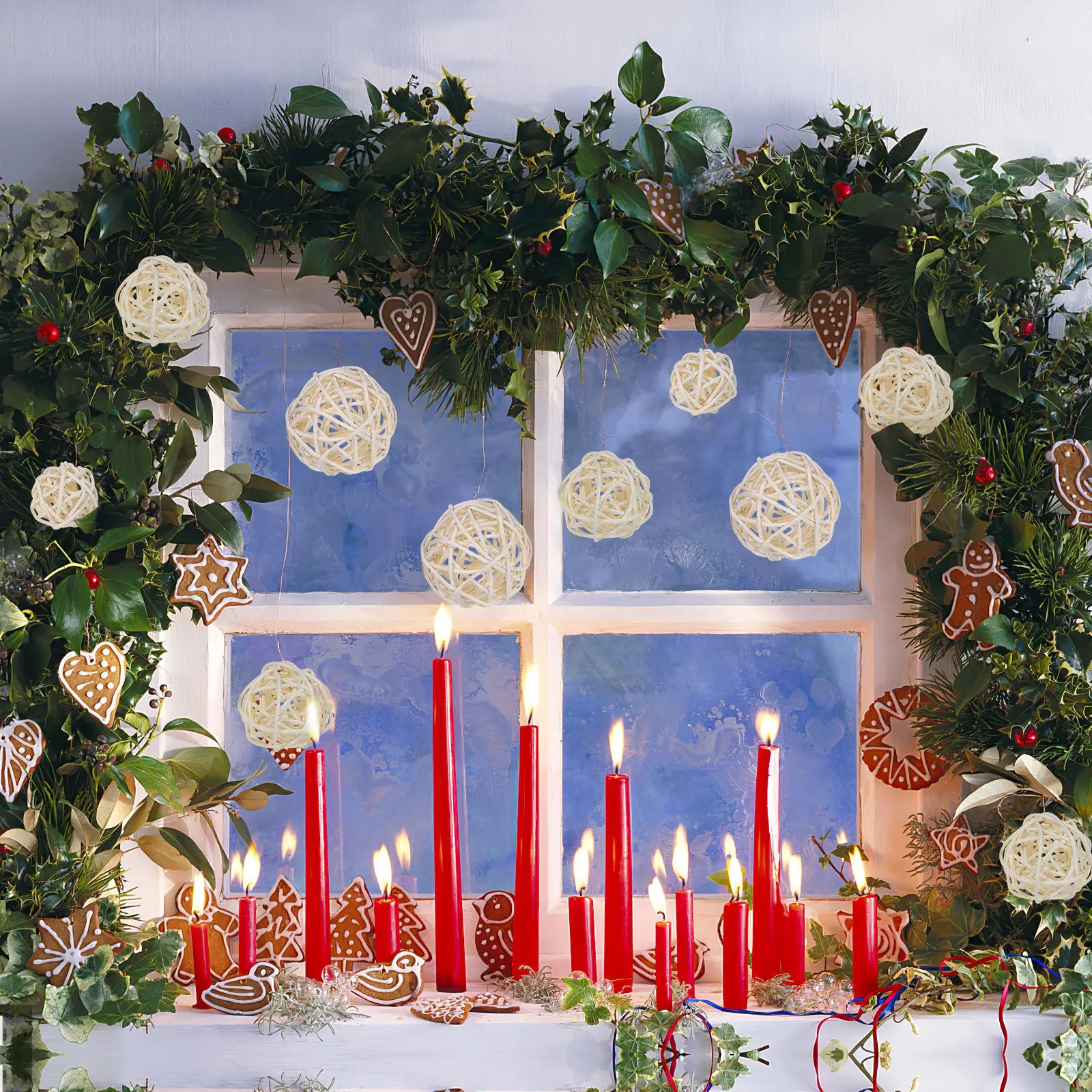 

15Pcs Rattan Ball Decoration Set 3cm 4cm 5cm Wicker Balls for Wedding Party Christmas Home Garden Hanging Ornament