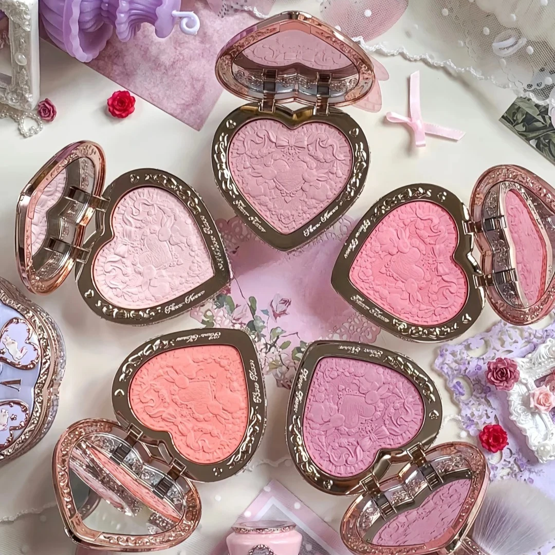 Flower Knows Bunny Garden Collection blush Lyophilized Silk Natural Look Facial Makeup Original Cosmetics