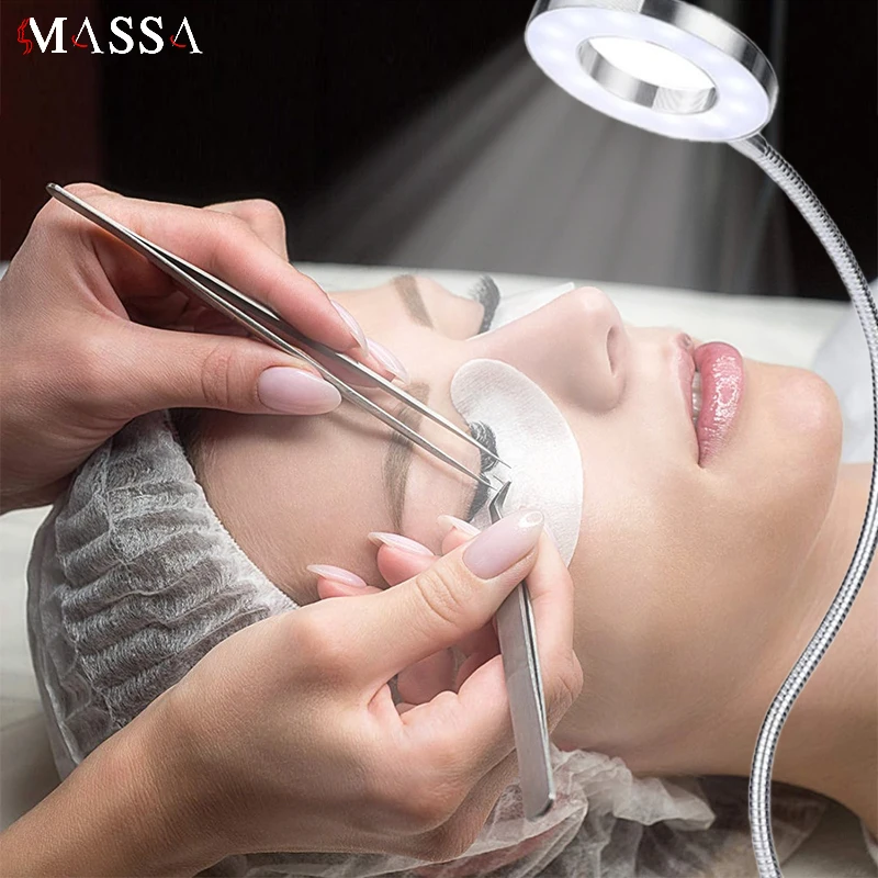 Lámpara de pestañas USB, luz LED fría y cálida, luz de dos colores, salón de belleza especial, injerto de pestañas postizas, lámparas de extensión, herramientas de maquillaje