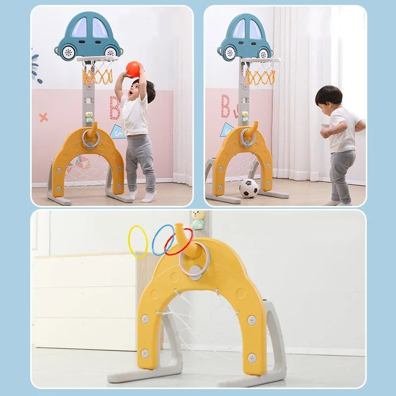 3w1 wielofunkcyjny stojak do koszykówki dla dzieci koszyk piłkarski kołnierz bezpieczeństwo w domu plac zabaw gra sportowa zabawki dla chłopców prezenty dla dzieci