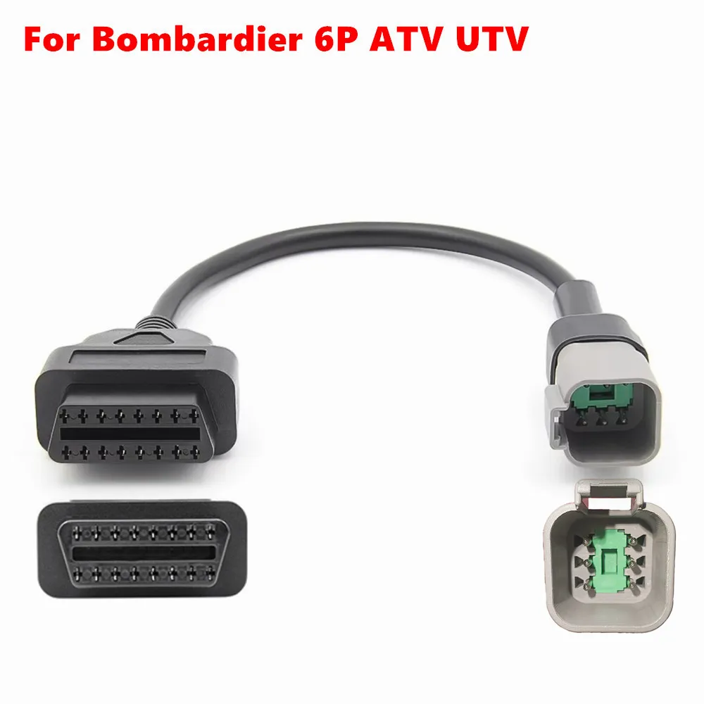 16Pin Cable for Bombardier 6Pin Motorbike Faut Code OBD2 Diagnostic Extension Adapter ATV UTV Motorcycles