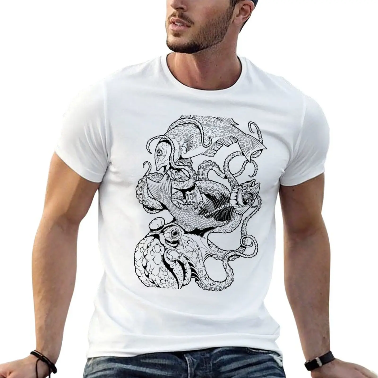 

Pisces (black) T-Shirt man tshirt black cotton t-shirt plain for man package T-Shirt