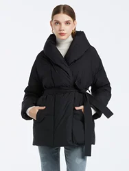 Cinemore Women's Jacket Autumn 2024 Warm Parkas Lapel Outerwear Female Clothing Fashion Long Warm Jacket Women Quilted Coat