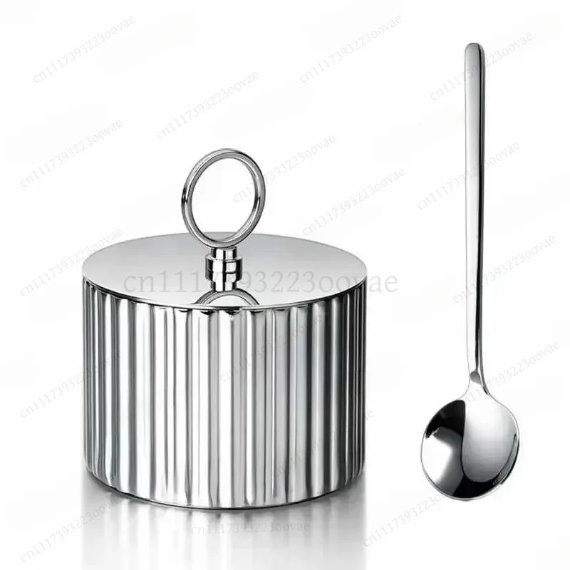 LK_Nordic Light Luxury Sugar Jar High Value Seasoning Box Storage Bottle Kitchen Organizer Assistant Cooking Supplies