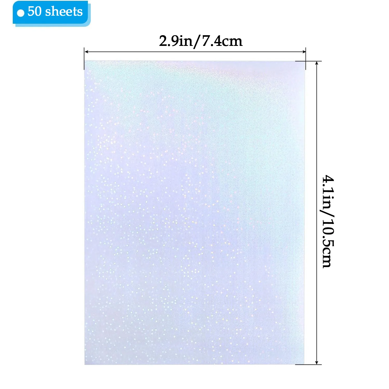 Non-Printable Cold Laminating Film 3 Inch 50 Sheets Star Pattern Office School Supply Cold Laminating Pouches