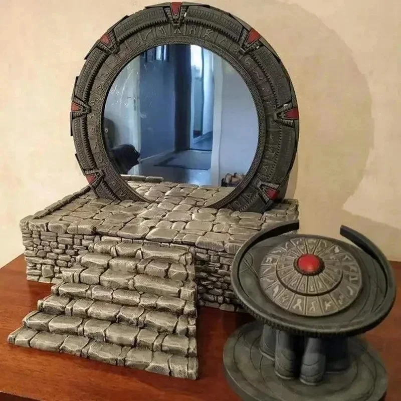 Stargate Bookends, Ornaments, Table Lamps, Gifts, LED Lighted Portal Bookends, Two-Way Galaxy Door, Creative Easy To Use