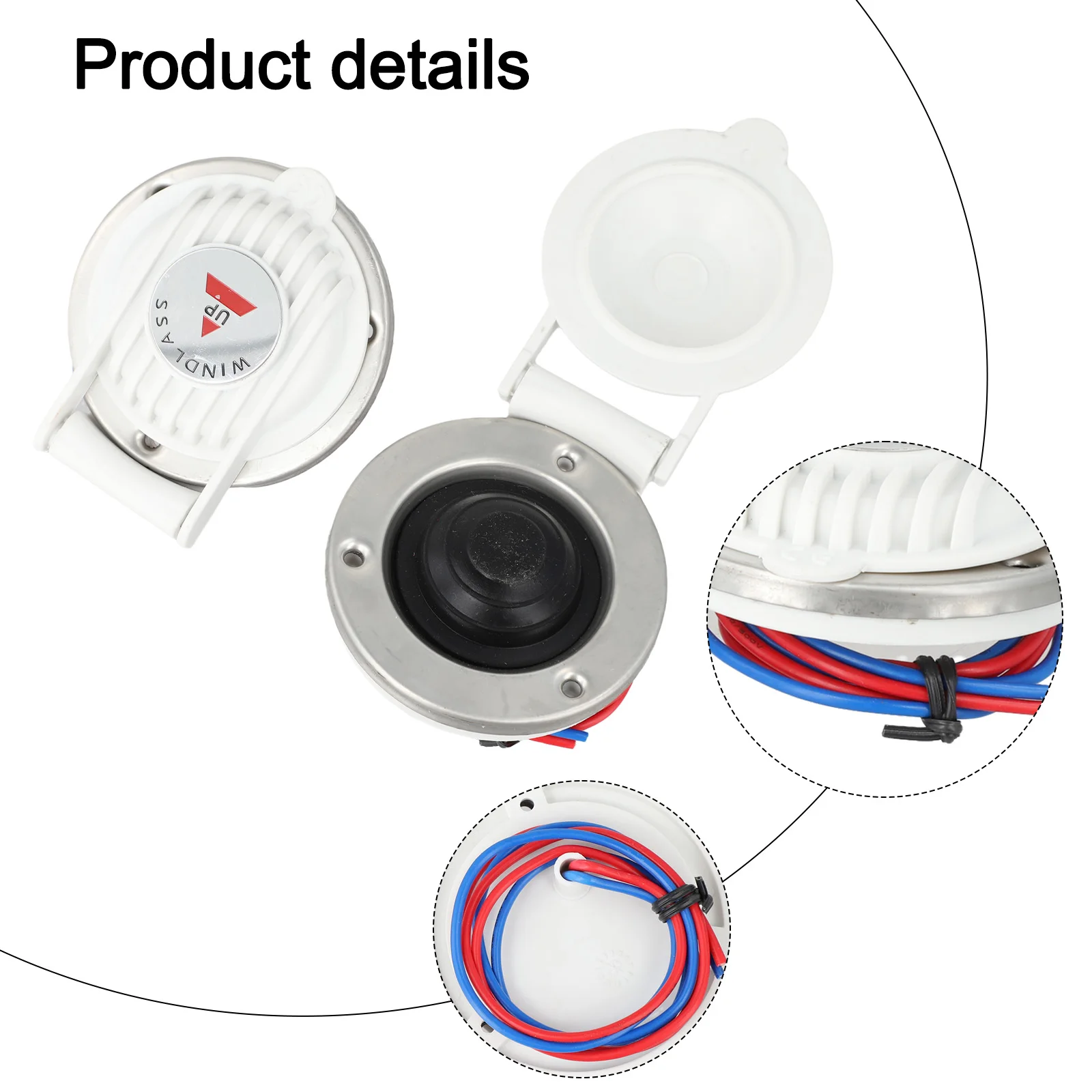 

DC Electric Windlasses Push Button Switch Foot Switch Pair On Deck Control 3 Dia Boat Accessory Weatherproof Construction