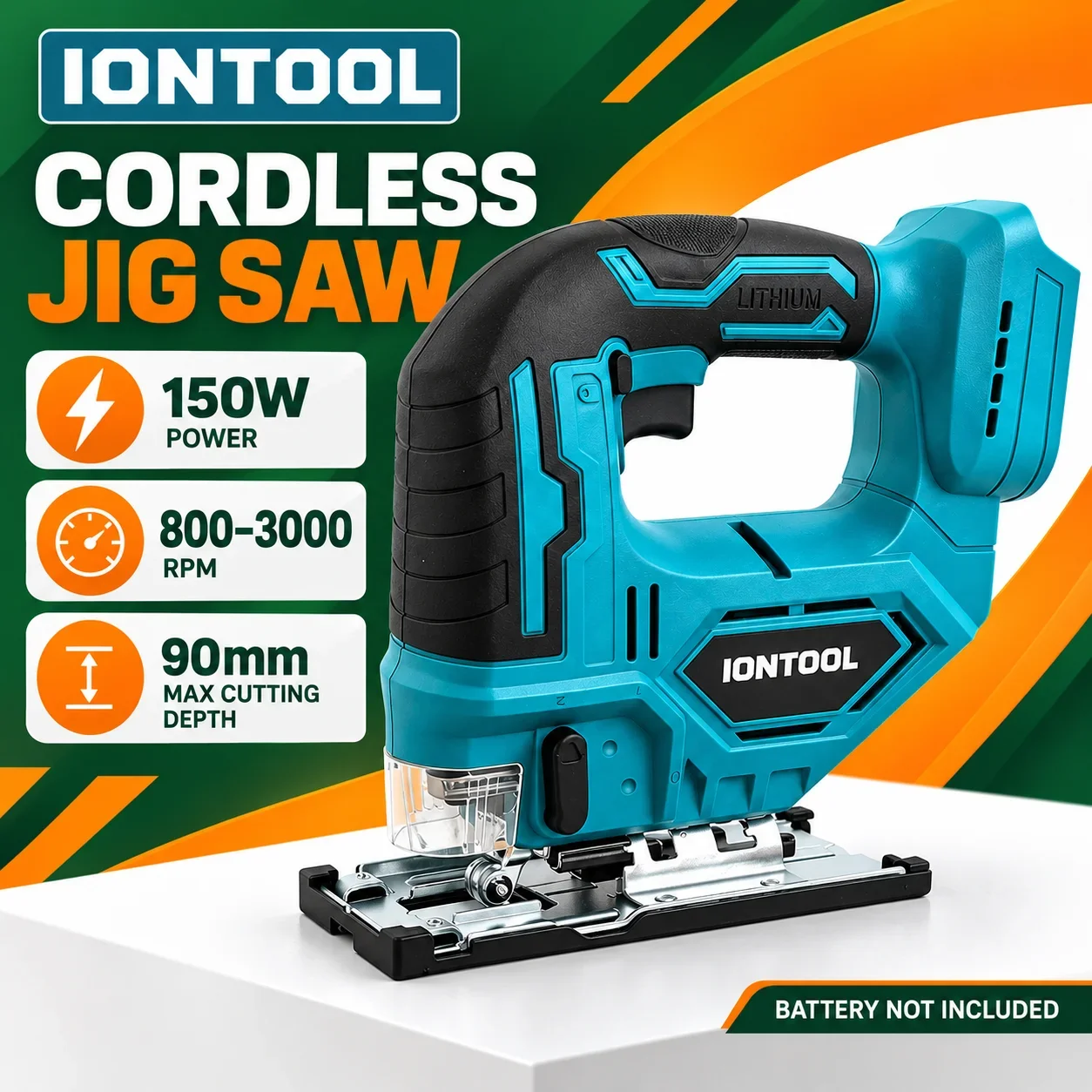 IONTOOL Compact Durable Versatile Reliable 150W Cordless Jigsaw for Home Renovation and PVC Pipe Cutting Projects Tool