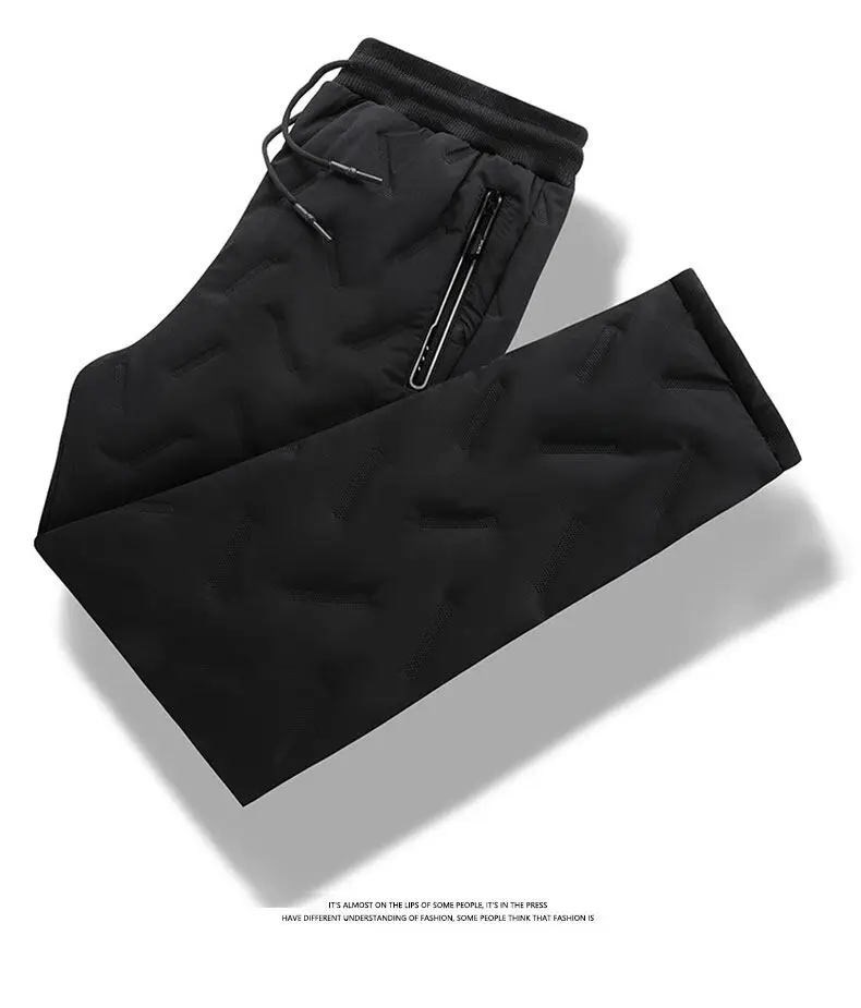 Winter Sweatwear Männer Verdicken Fleece Futter Sweatpant Thermische Hosen Casual Hosen Wasserdicht Winddicht Warme Samt Hosen – Detail 24