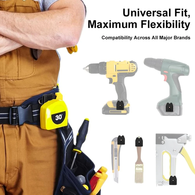 

1Pc Quick Release Buckle Hammer Wrench Power Tool Waist Belt Organiser Hooks Universal Tape Measure Hanger Belt Holder Clip
