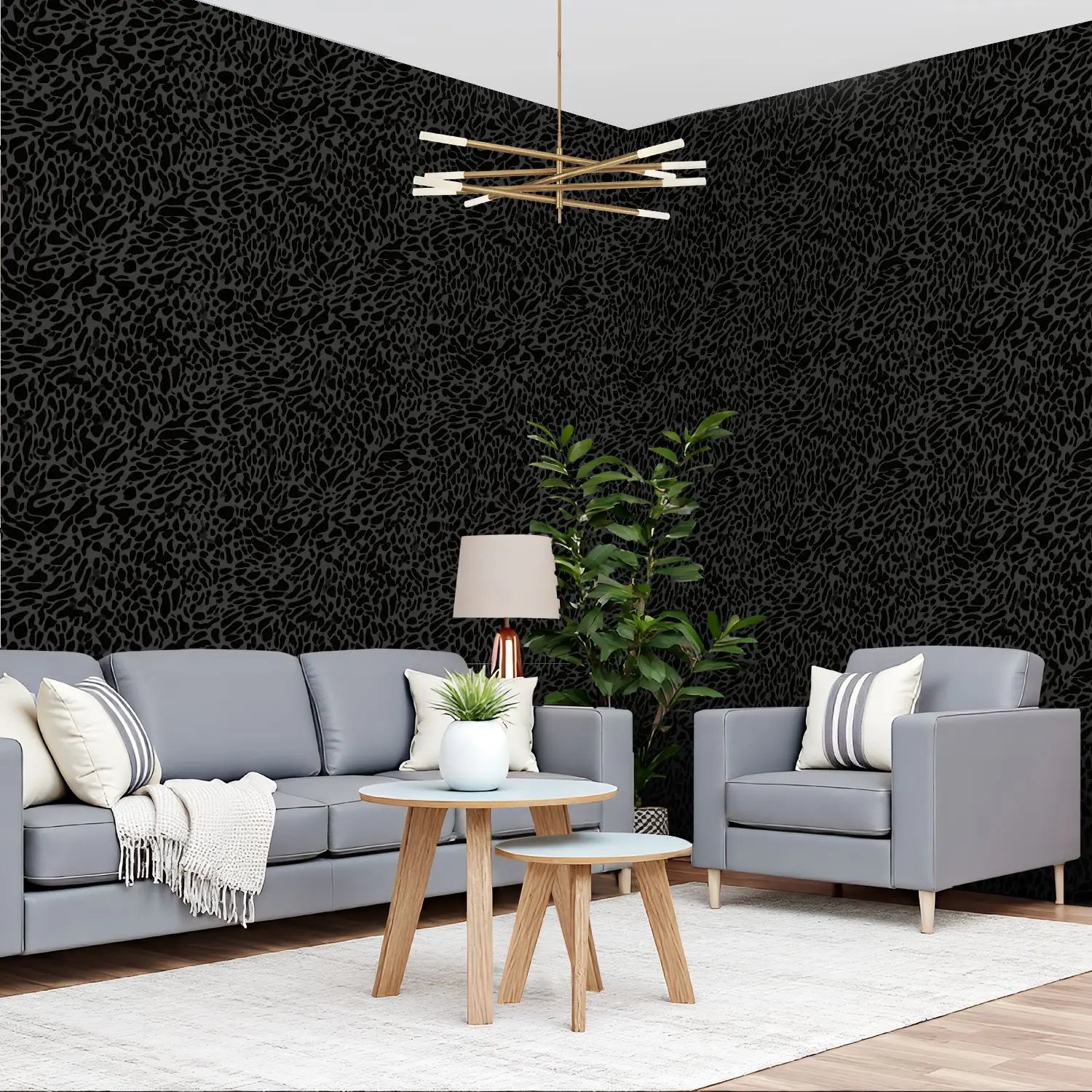 

Органические обои с абстрактным животным принтом 22,83 "X 118" водонепроницаемые обои для гостиной/спальни/ванной комнаты ПВХ стикер на стену