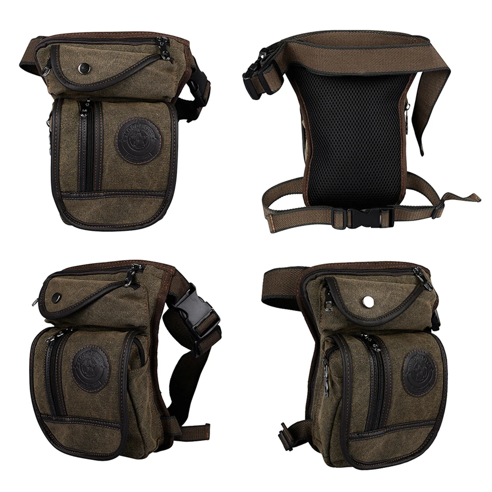 Borsa da gamba a goccia in tela marsupio da esterno Tactical Military moto Bike ciclismo marsupio multitasche tasca per moto