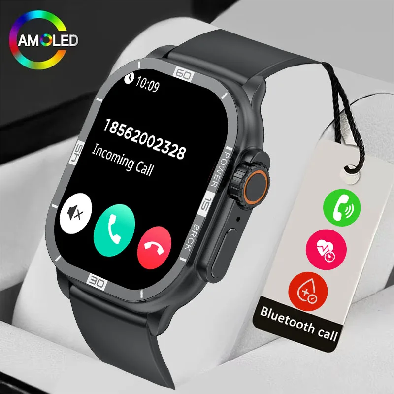 

2026 New True AMOLED Screen 2.06 inch 410*502 Smart Watch With Blood Pressure Monitoring BT Call 100+Sports Tracking Smartwatch
