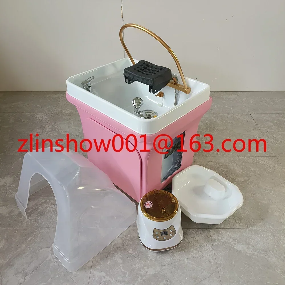 Hair Saloon Dedicated Mobile Shampoo Basin Head Treatment Fumigration Spa Machine Beauty Salon Ear Cleaning Water Circulation