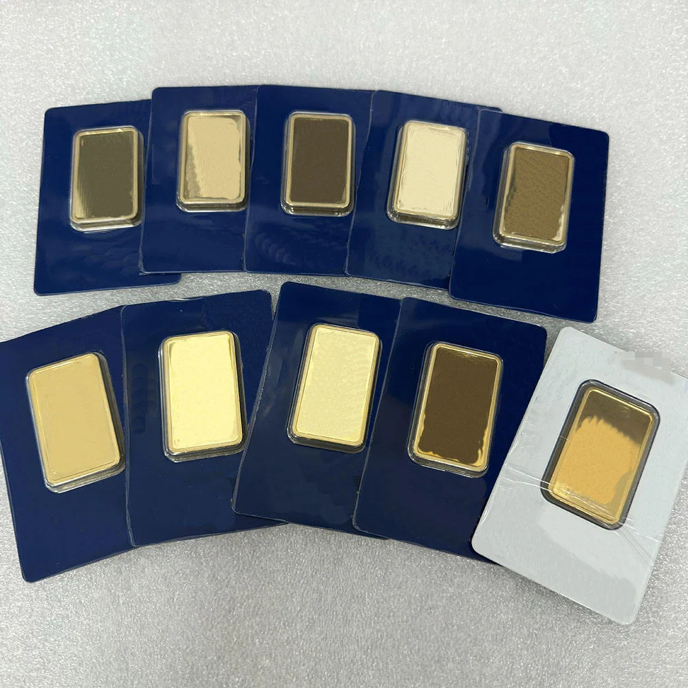 Non-magnetic 1oz/2.5g/5g/10g/20g/50g/100g Sealed packing Copper Bar Swis Lady 24k Gold Plated Bullion Ingot Unique Metal Craft
