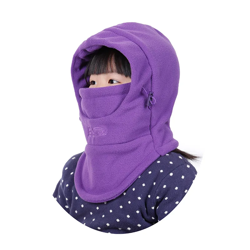 3-12years idade crianças balaclava esqui gorro inverno máscara facial com capuz tempo frio chapéu de neve & aquecedor de pescoço para crianças