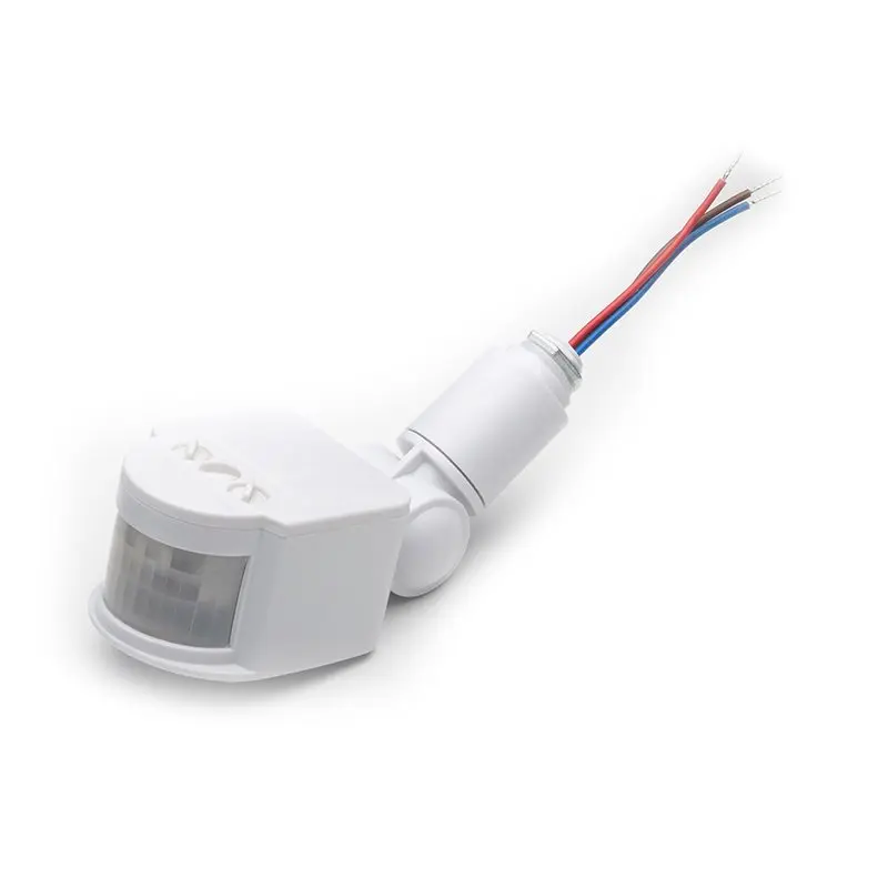 3X LED Light Motion Sensor Switch PIR Infrared Detector Automatic Movement Detector Auto On Off Outdoor, DC 12V White