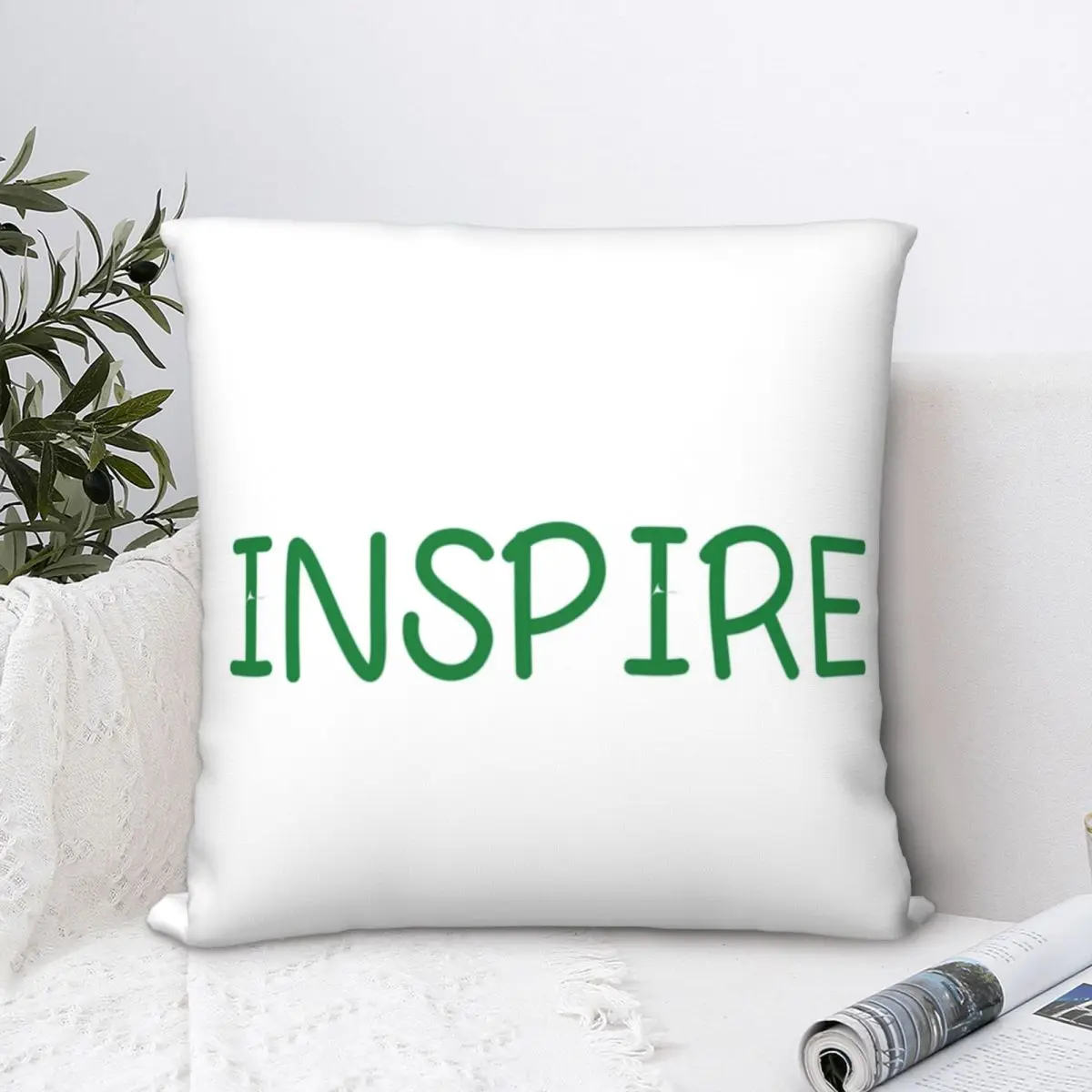 Inspire Square Pillowcase Polyester Pillow Cover Velvet Cushion Decor Comfort Throw Pillow For Home Living Room