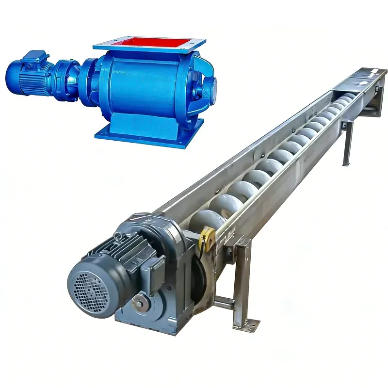 U500 Shaftless Pedestal Screw Conveyor for Grain Mineral Ore Handling U-Shaped Design China Hubei Service Equipment