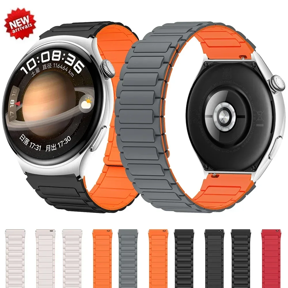 Magnetic Sports Band for Huawei Watch GT 4 46mm Watch 4/4 Pro Smart Watch 22mm Silicone Strap for Amazfit Balance Falcon GTR 4/3