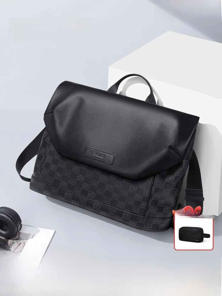 

Large Capaci Men's oulder Bag Casual Outdoor Faion Menger Crossbody Busin Bag Single Strap Square ape PVC