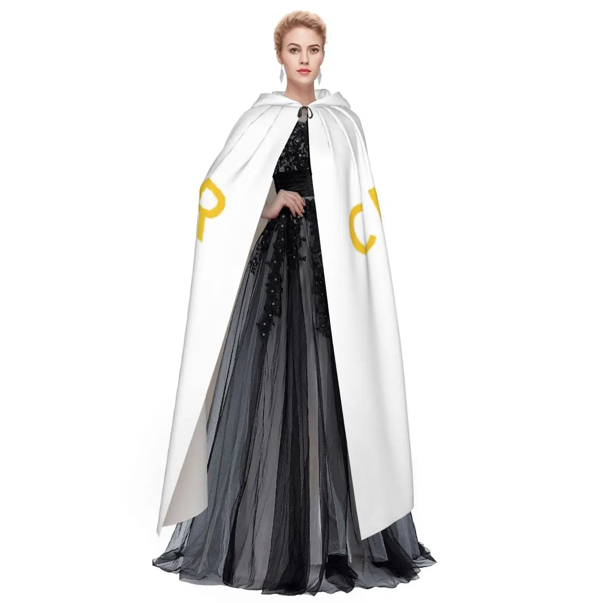 Class War Veteran Long Hooded Cloak Witch Medieval Costume Cosplay Cape HalloweenCoat Adult Unisex - view 5