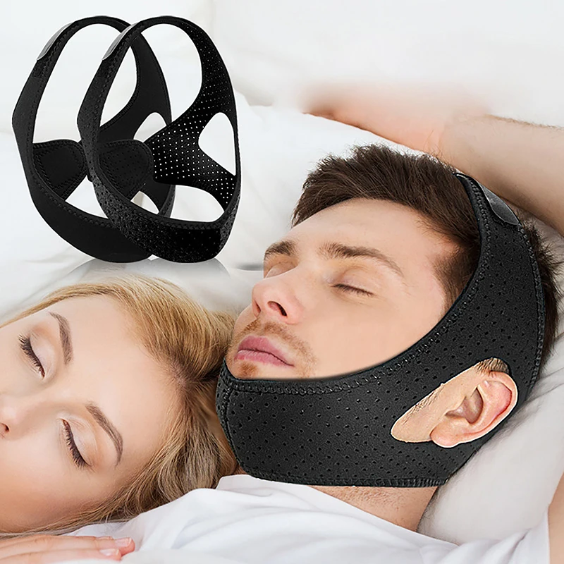 

Adjustable Neoprene Anti Snoring Belt Anti-Open Mouth Breathing Jaw Strap Triangle Breathable Anti Snoring Chin Rest