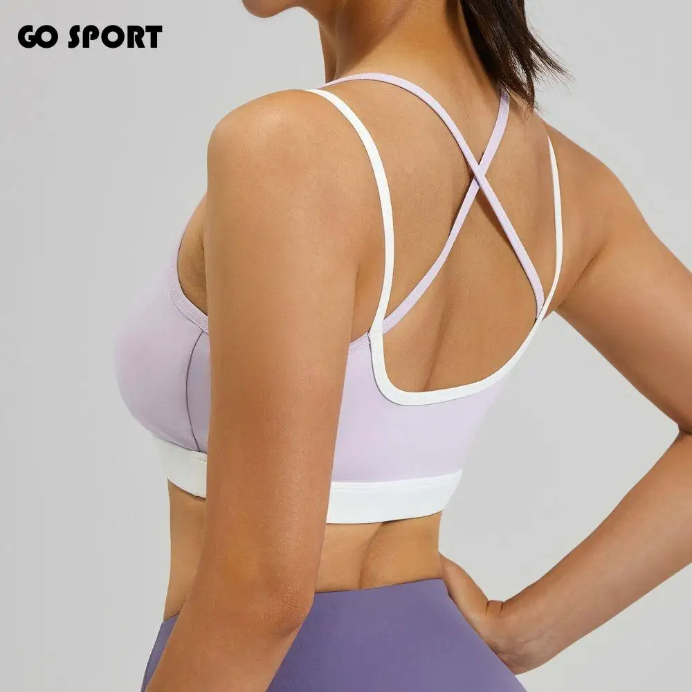 

Cross Belt Seamless Sports Bra Anti-shake Moisture-Wicking Training Fitness Bra Beauty Back Lingerie Underwear for Women Women