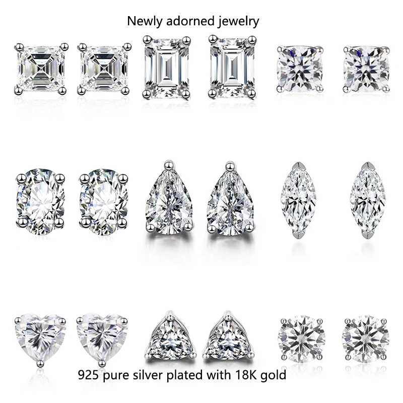 

Серьги-гвоздики с морганитом, неправильной огранки, цвет D, ясность VVS1, морганит масштабирования 2 карата, покрытие из белого золота 18 карат, стерл 925 пробы