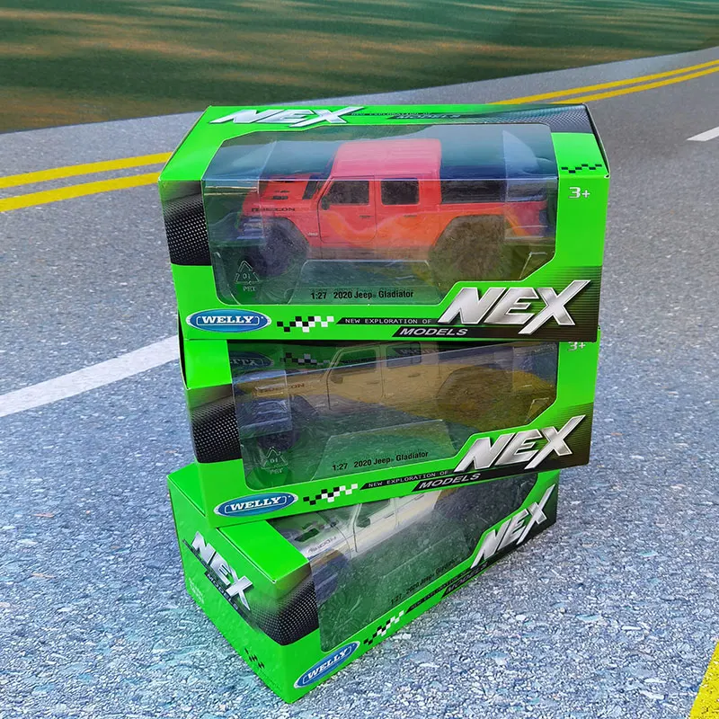 Welly Diecast 1/27 Scale Jeep 2020 Gladiator Pickup Alloy Car Model Off-road Vehicle Play Vehicles Toys for Boys Original Box