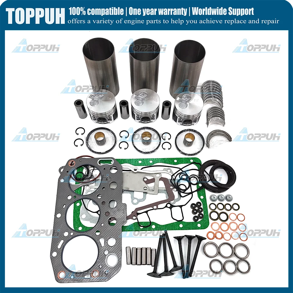 

TK370 Overhaul Rebuid Kit Liner Piston Ring Bearing Gasket Valve Kit for Thermo King Engine TK3.70 TK370