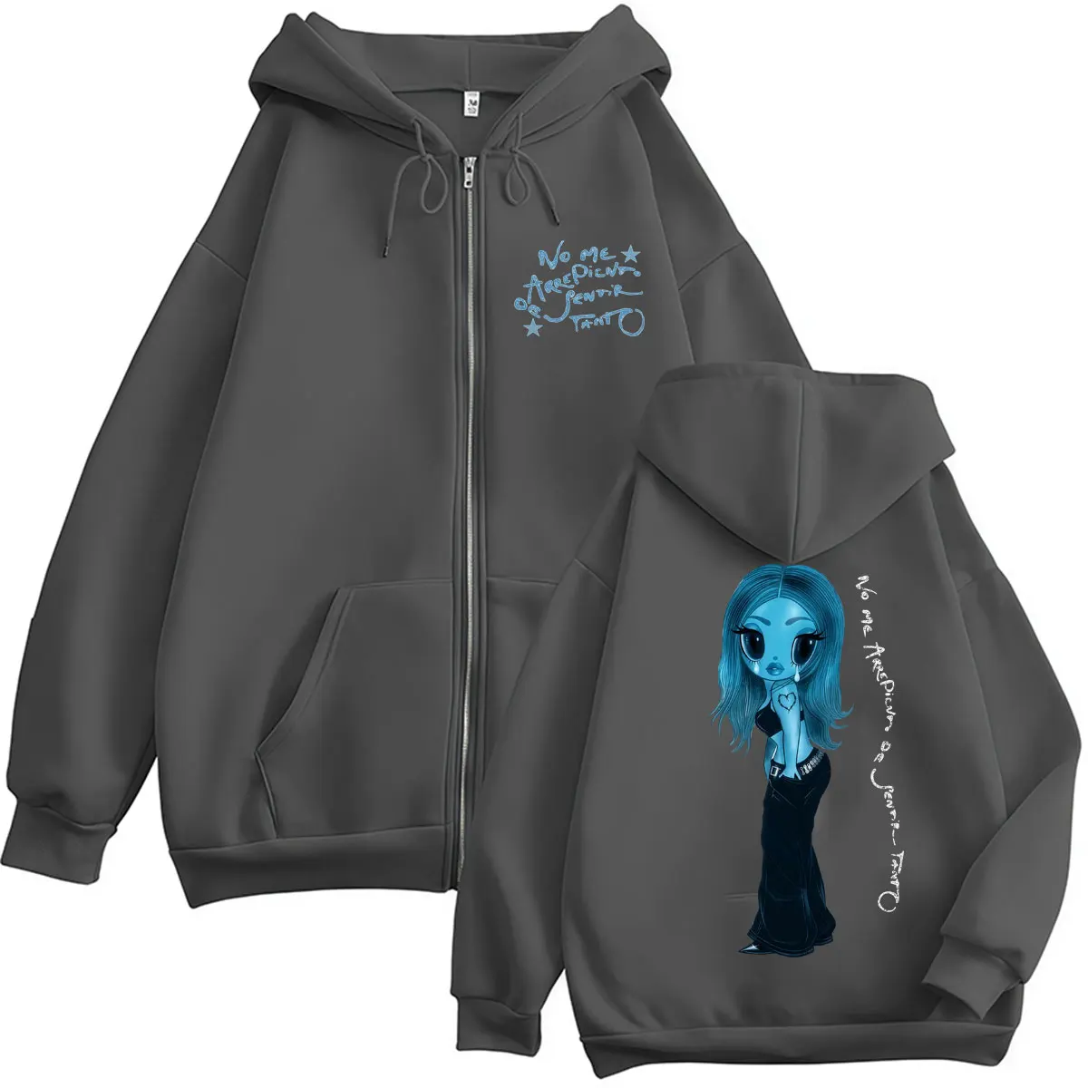 Karol G No Me Arrepiento De Sentir Tanto Neues Album Zipper Hoodies Musikfans Cardigan Sweatshirts Herren Damen Fleece Lose Mäntel – Detail 6