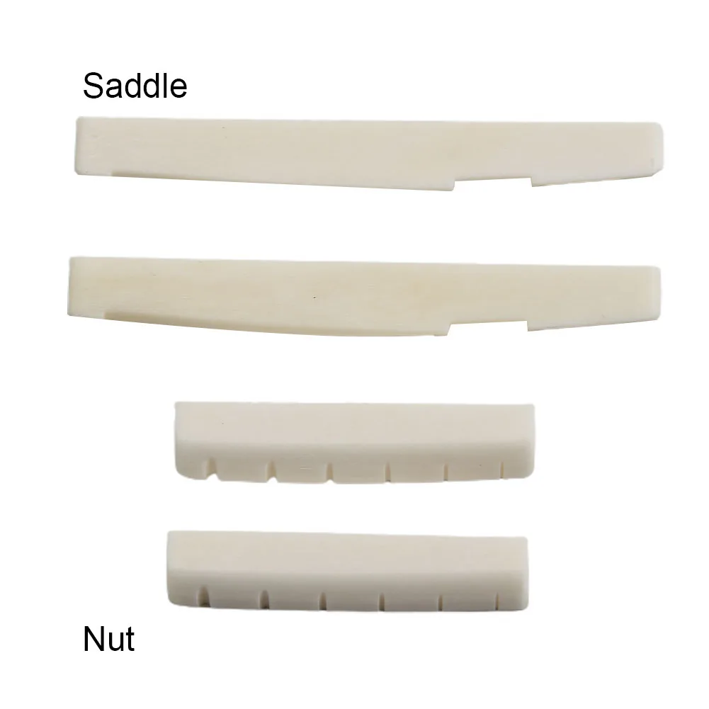 4pcs 6 StringAcoustic Guitar Bone Bridge Saddle 72mm And Nut 43mm Stringed InstrumentswwwGuitarwwwPartswwwAccessories