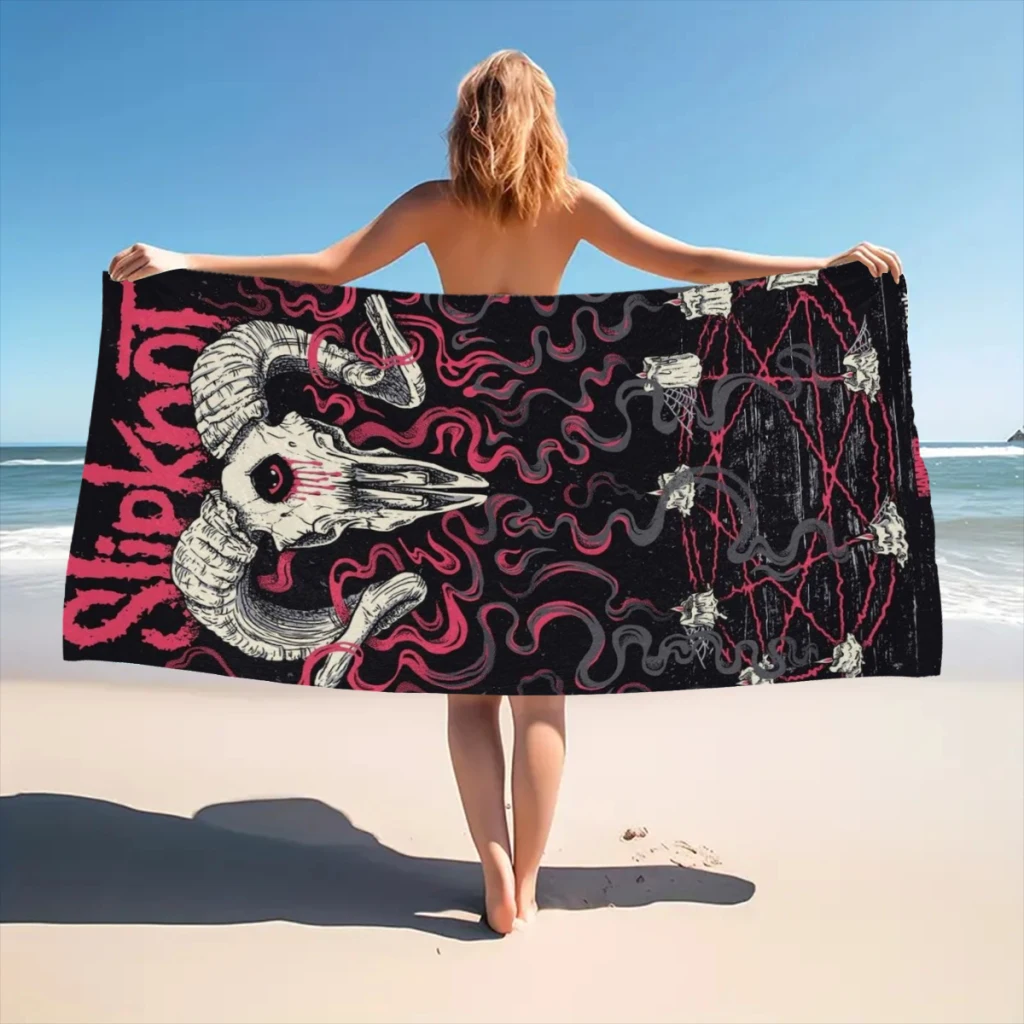 Microfiber Beach Towel Like-Slipknot Print Quick Dry Sandless Beach Blanket Soft Comfortable for Men Women Camping Pool Towel