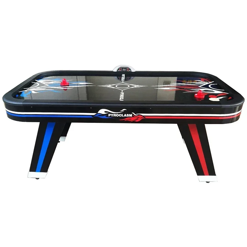 

6ft Air Hockey Table - Fast-paced Air Powered Surface with Electronic Overhead Arena Scoreboard Red and Blue Color Cricket