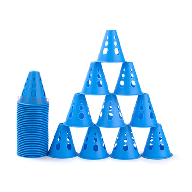 Sports Marker Pile 1/10Pcs Hollow Windproof Roller Skating Pile Skate Marking Training Road Cone Skating Post Soccer Rugby