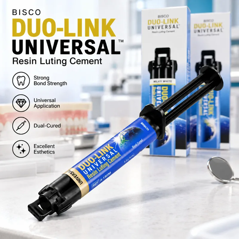 8g BISCO DUO-LINK Universal Dual Cure Resin Luting Cement Dental Adhesive for Crowns Bridges Inlays Onlays Veneers CAD CAM Bond