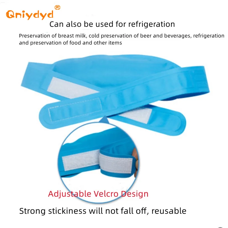 Antipyretic Cold Compress Headband for Children and Adults, Physical Cooling, Reusable Hot Compress Headband for Pain Relief